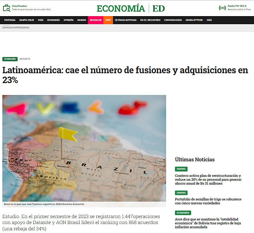 Latinoamrica: cae el nmero de fusiones y adquisiciones en 23%